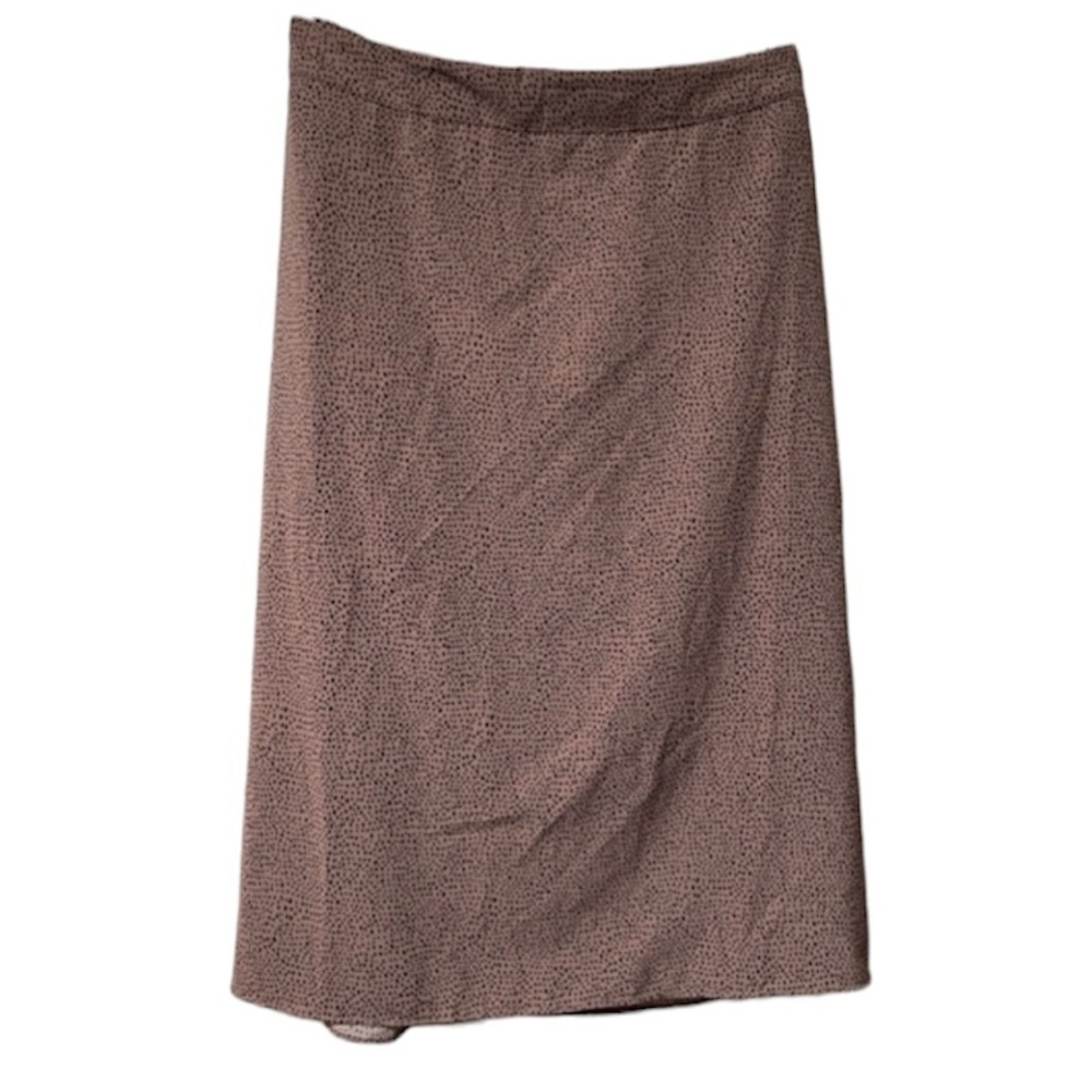 NWOT: ONE BY CHAPTER Pinkish Brown Skirt With Black Spots A-line Size Medium - Picture 2 of 7